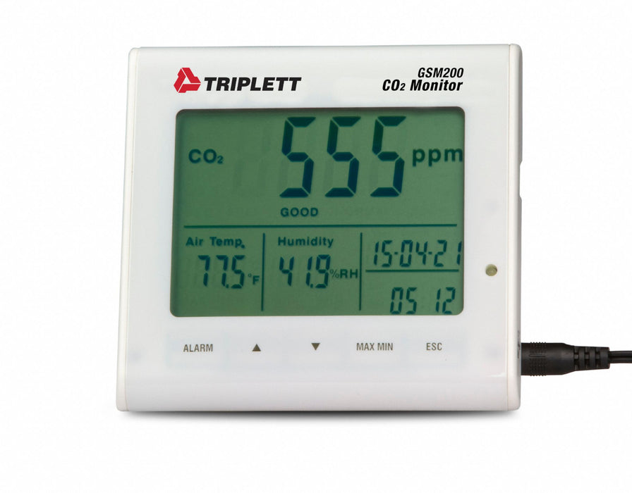 CO2 Monitor 23 F to 122 F LCD