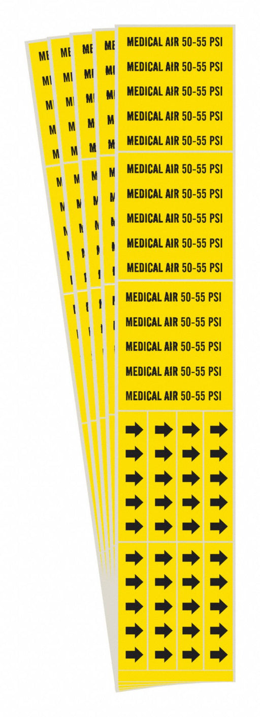 Pipe Marker Adhesive 2-1/4 H 2-3/4 W PK5