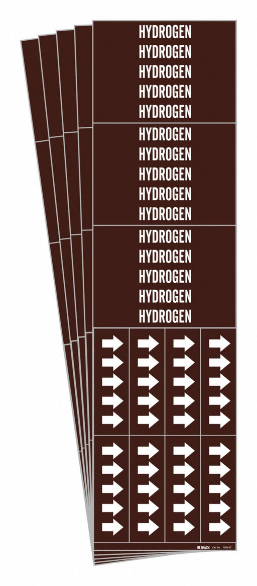 Pipe Marker Adhesive 2-1/4 H 2-3/4 W PK5