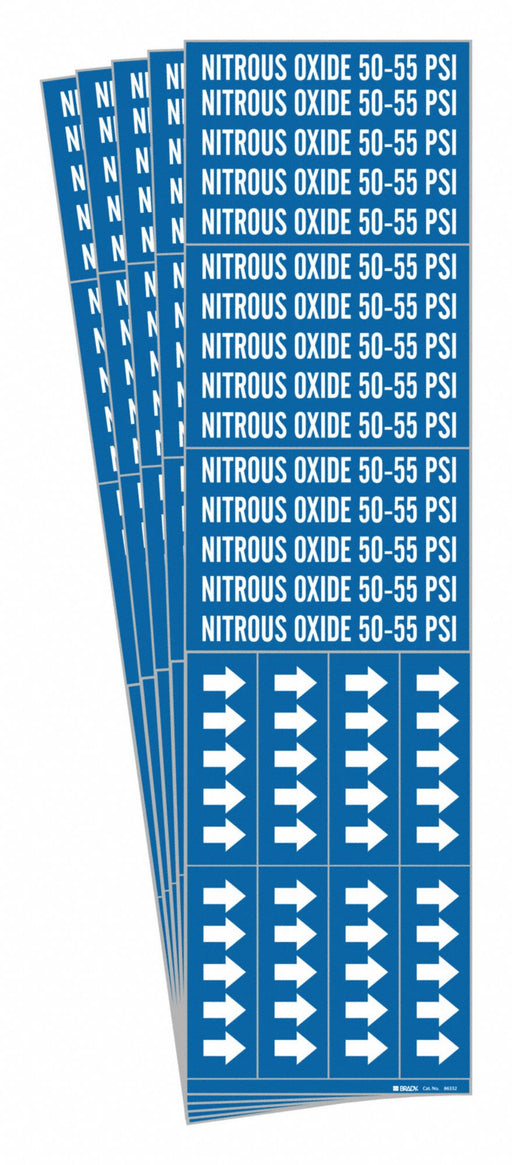 Pipe Marker Adhesive 2-1/4 H 2-3/4 W PK5