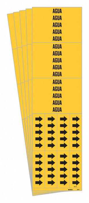 Pipe Marker Adhesive 2-1/4 H 2-3/4 W PK5