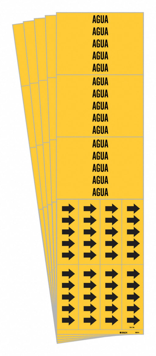 Pipe Marker Adhesive 2-1/4 H 2-3/4 W PK5