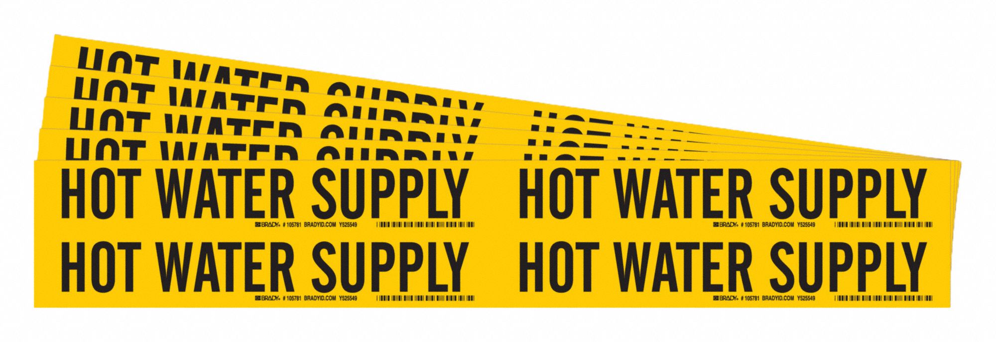 Pipe Marker Adhesive 1-1/8 H 7 W PK5