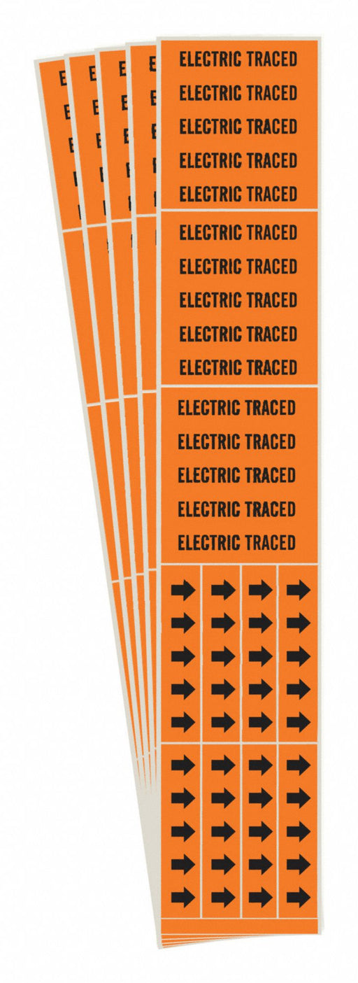 Pipe Marker Adhesive 2-1/4 H 2-3/4 W PK5
