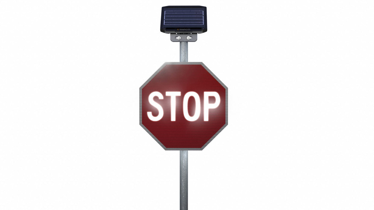 LED Stop Sign Red Solar