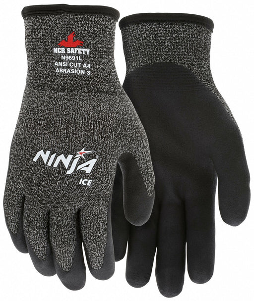 K3087 Gloves Glass/Synthetic Black/White XL PR