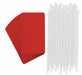 Tag Rectangle Red 5 H 3 W PK25