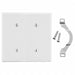 Blank Wallplate Stnd Wht 2Gng Smth Stn