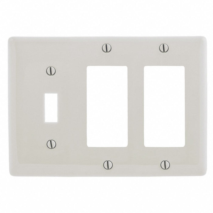 Rocker Wall Plate Brown 3 Gangs Standard