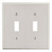 Toggle Switch Wall Plate Brown 2 Gangs