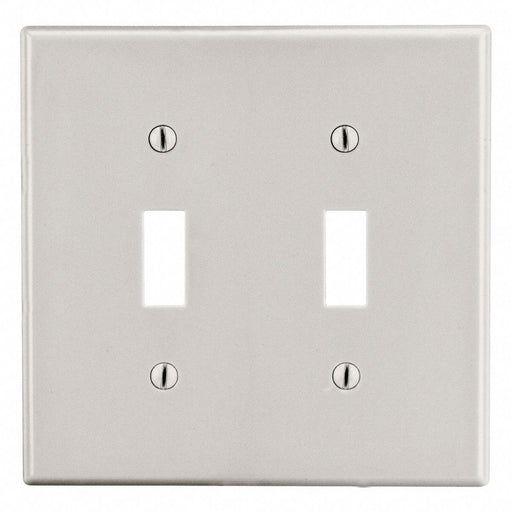 Toggle Switch Wall Plate Brown 2 Gangs