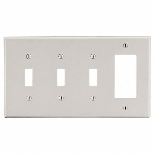 Rocker/Toggle Wall Plate Brown 4 Gangs