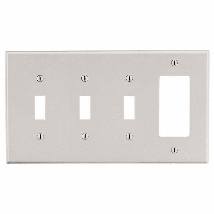 Rocker/Toggle Wall Plate Brown 4 Gangs