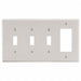 Rocker/Toggle Wall Plate Brown 4 Gangs