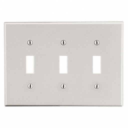 Toggle Switch Wall Plate Brown 3 Gangs