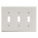 Toggle Switch Wall Plate Brown 3 Gangs