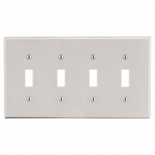 Toggle Switch Wall Plate Brown 4 Gangs