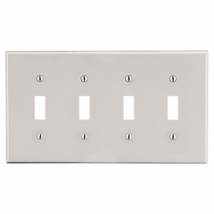 Toggle Switch Wall Plate Brown 4 Gangs