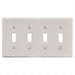Toggle Switch Wall Plate Brown 4 Gangs