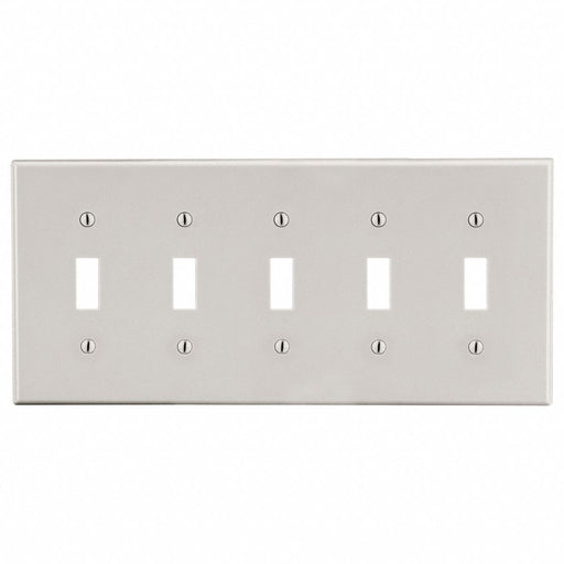 Toggle Switch Wall Plate Brown 5 Gangs