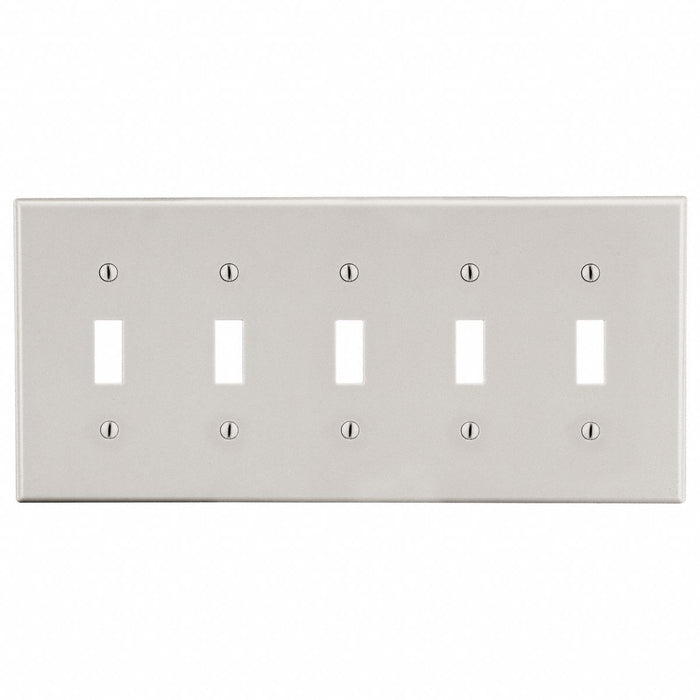 Toggle Switch Wall Plate Brown 5 Gangs