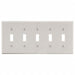 Toggle Switch Wall Plate Brown 5 Gangs