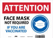 Face Mask Safety Sign Plastic Rectangle
