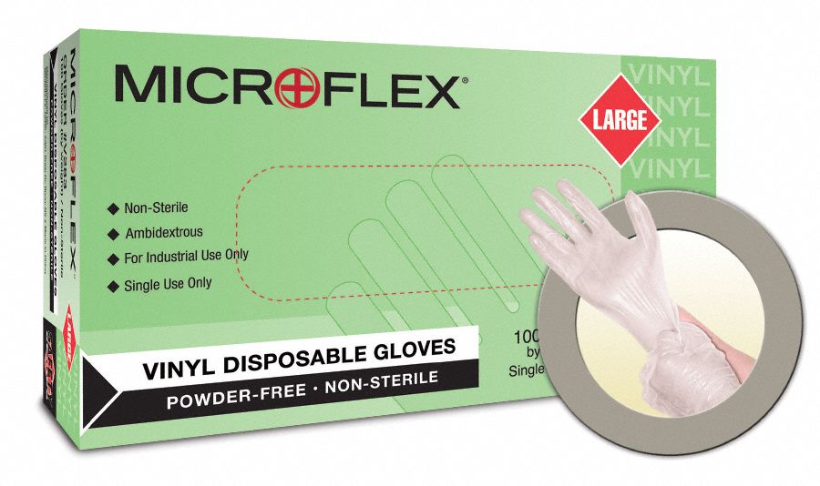 Disposable Gloves Beaded Cuff PK100