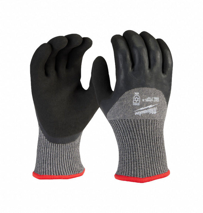 Knit Gloves Latex Black 2XL