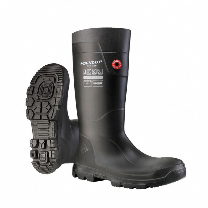 Rubber Boot 10D Knee Black PR