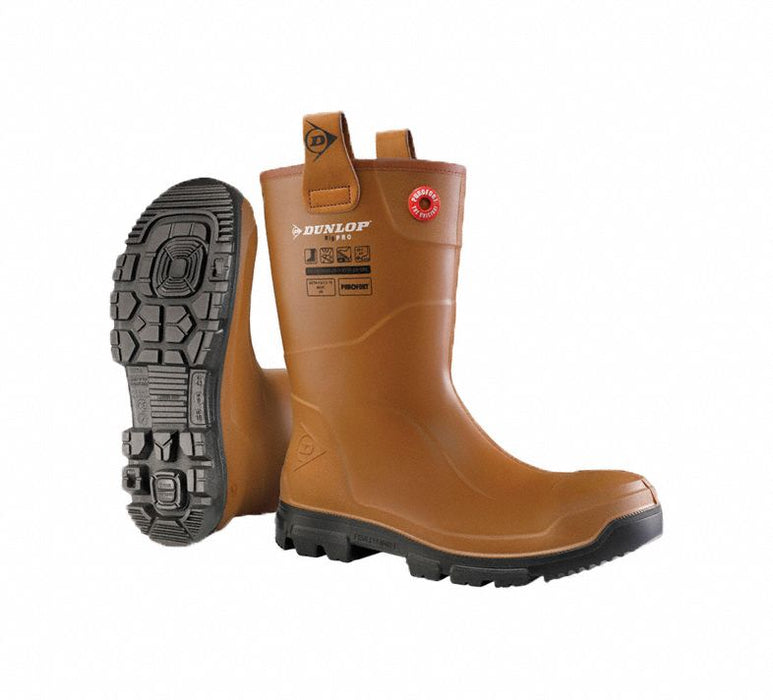 K3738 Rubber Boot 8D Mid-Calf Tan PR