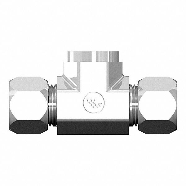 Tee Steel Comp3/8 Comp3/8 FNPT1/4 