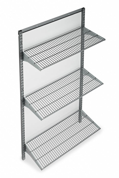 Modular Wall Shelving Steel Gray 33 W