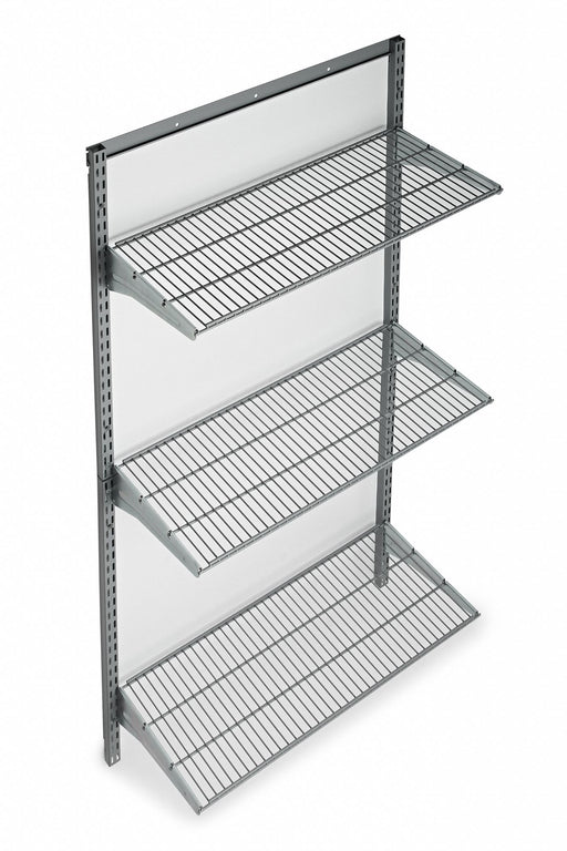 Modular Wall Shelving Steel Gray 33 W