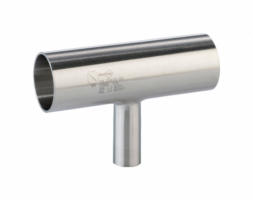 Tee SS Orbital Weld 2 1/2 in 1/2 in