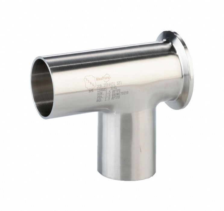 Tee SS OrbitalWeld1/2in Clamp1/2in
