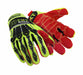 Safety Gloves Black/Hi-Vis Grn/Red L PR