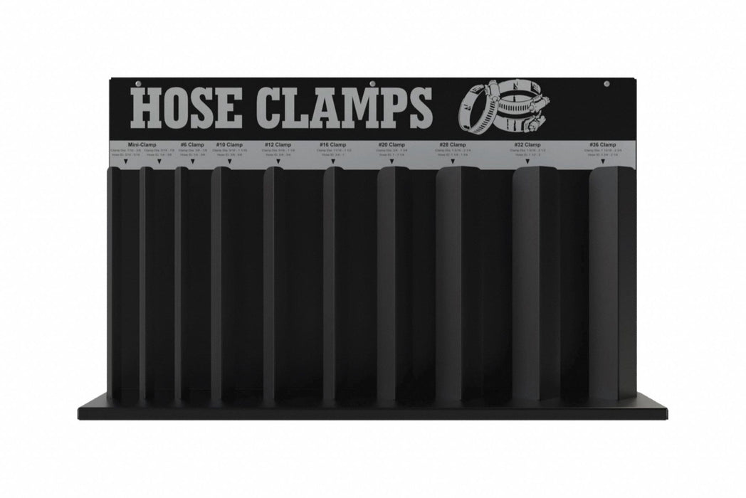 Hose Clamp Rack 10 Loop Blk