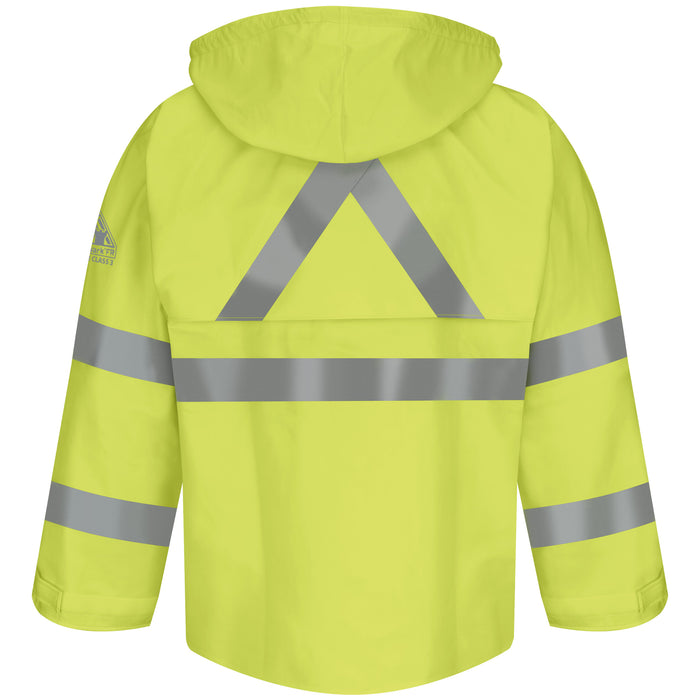 Men's FR Hi-Visibility Rain Jacket with Hood