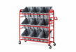 Tote Cart Red 3 Shelves 450 lb 20-1/4 W