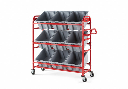 Tote Cart Red 3 Shelves 450 lb 20-1/4 W