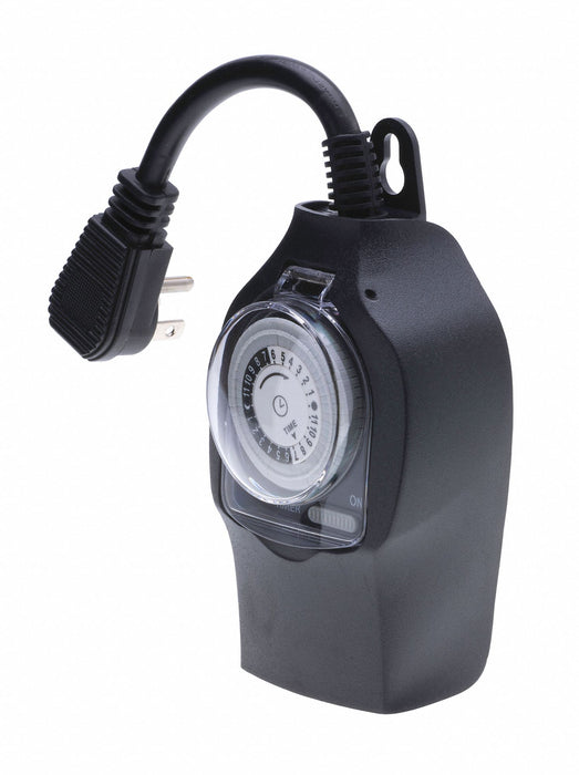 Plug-In Timer 24 hr Black