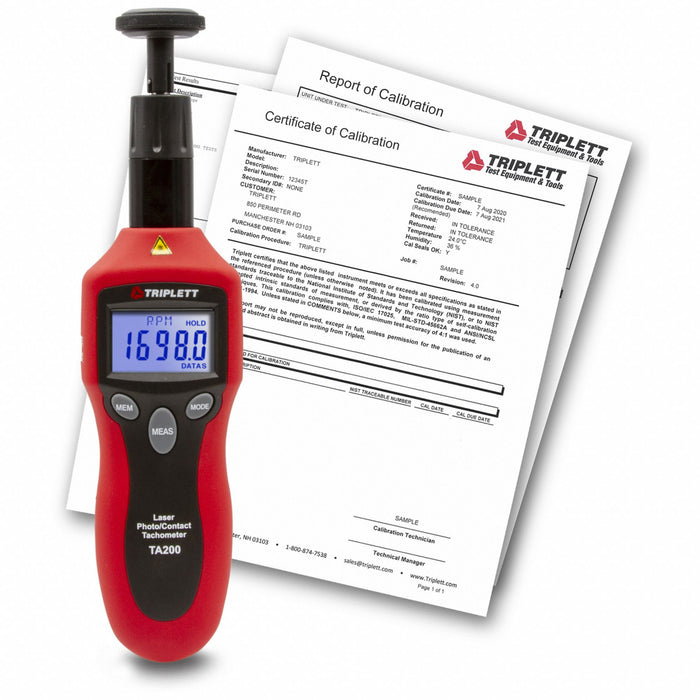 Tachometer +/-0.05% RPM Acc LCD