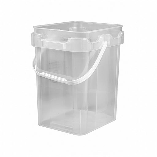 Storage Pail Clear 11 in H 7.5 in W