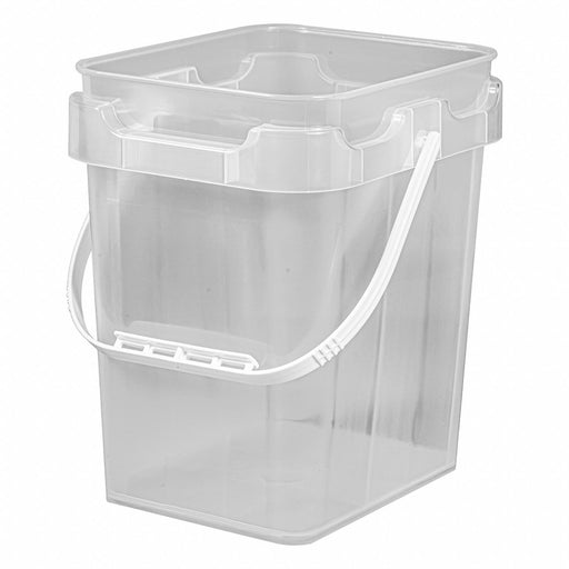 Storage Pail Clear 14.5 in H 9.5 in W