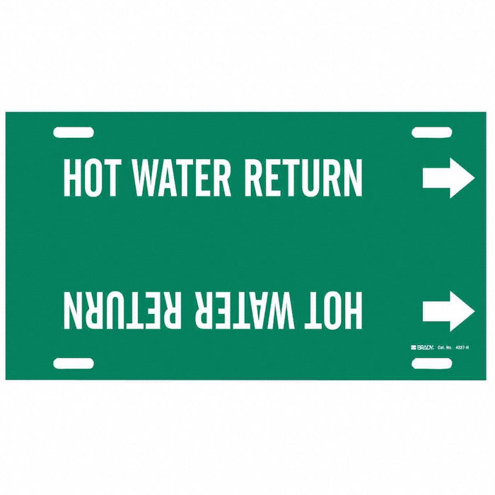 Pipe Mrkr Hot Water Return 10in H 32in W