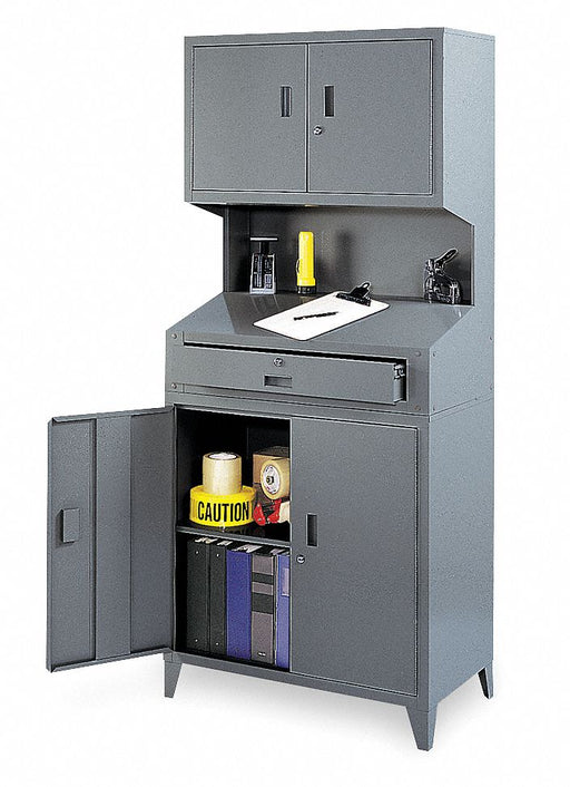 CabinetHutch 72.5 x31.5 x21 Gray NonMbl