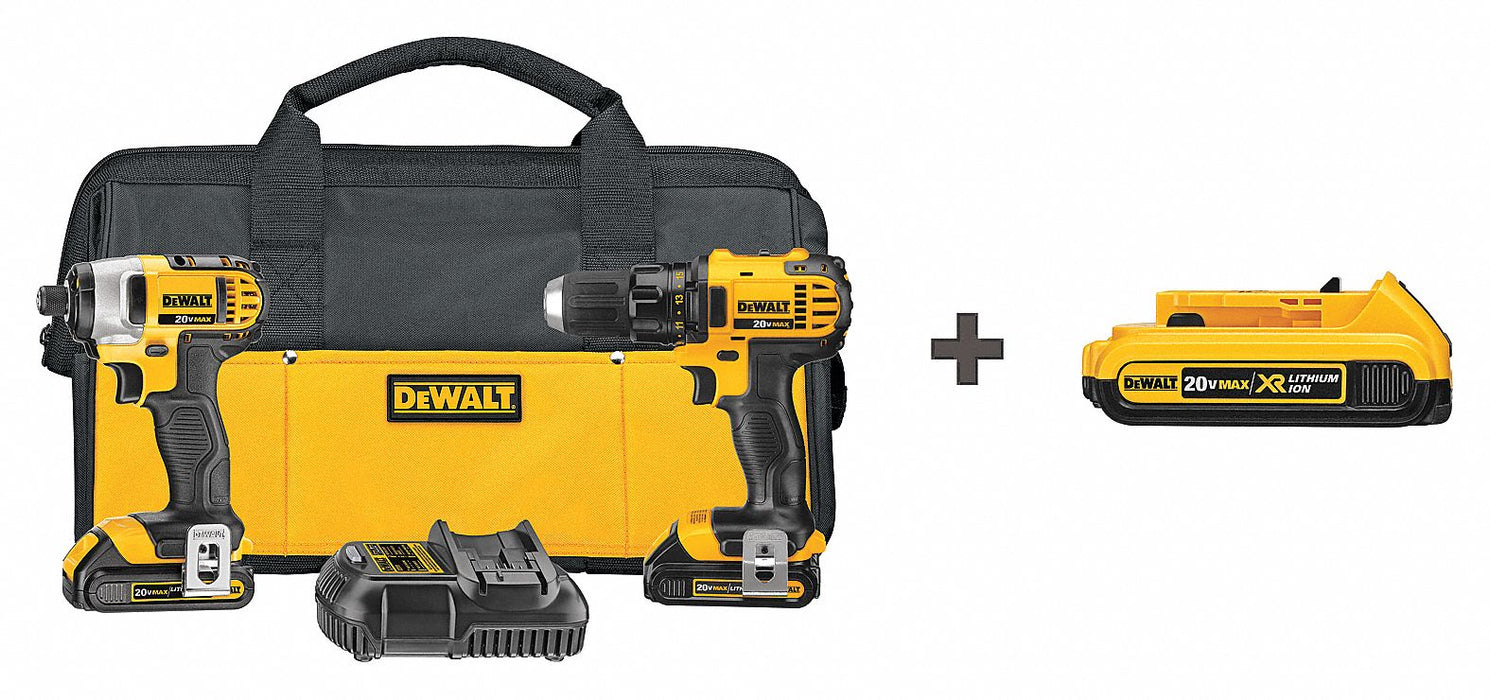 Cordless Combo Kit 20.0 V 2 Tools 3 Batt