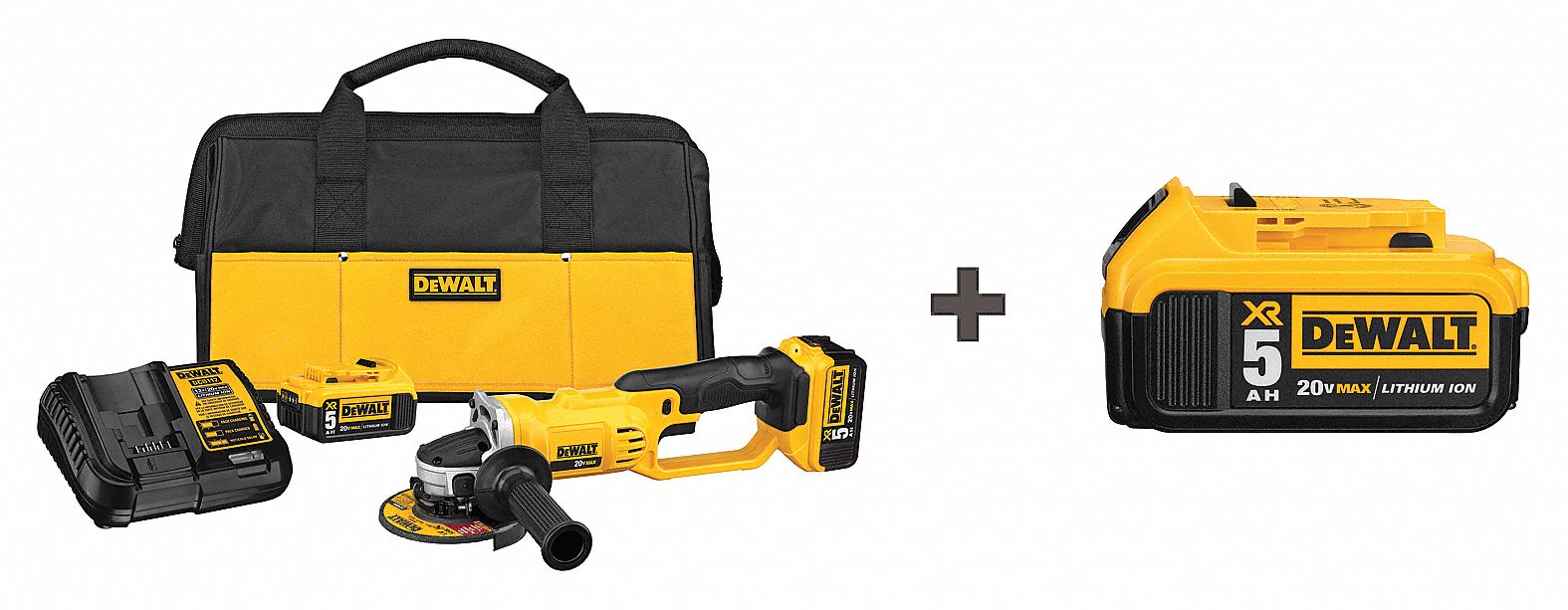 Cordless Angle Grinder Kit 20.0 V 4-1/2 