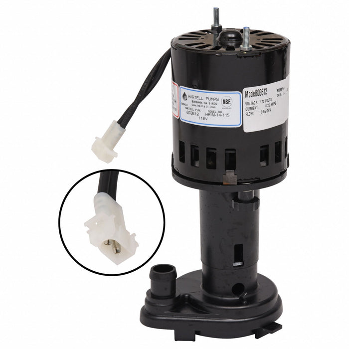 Ice Machine Pump Screened Intake 1/4 hp